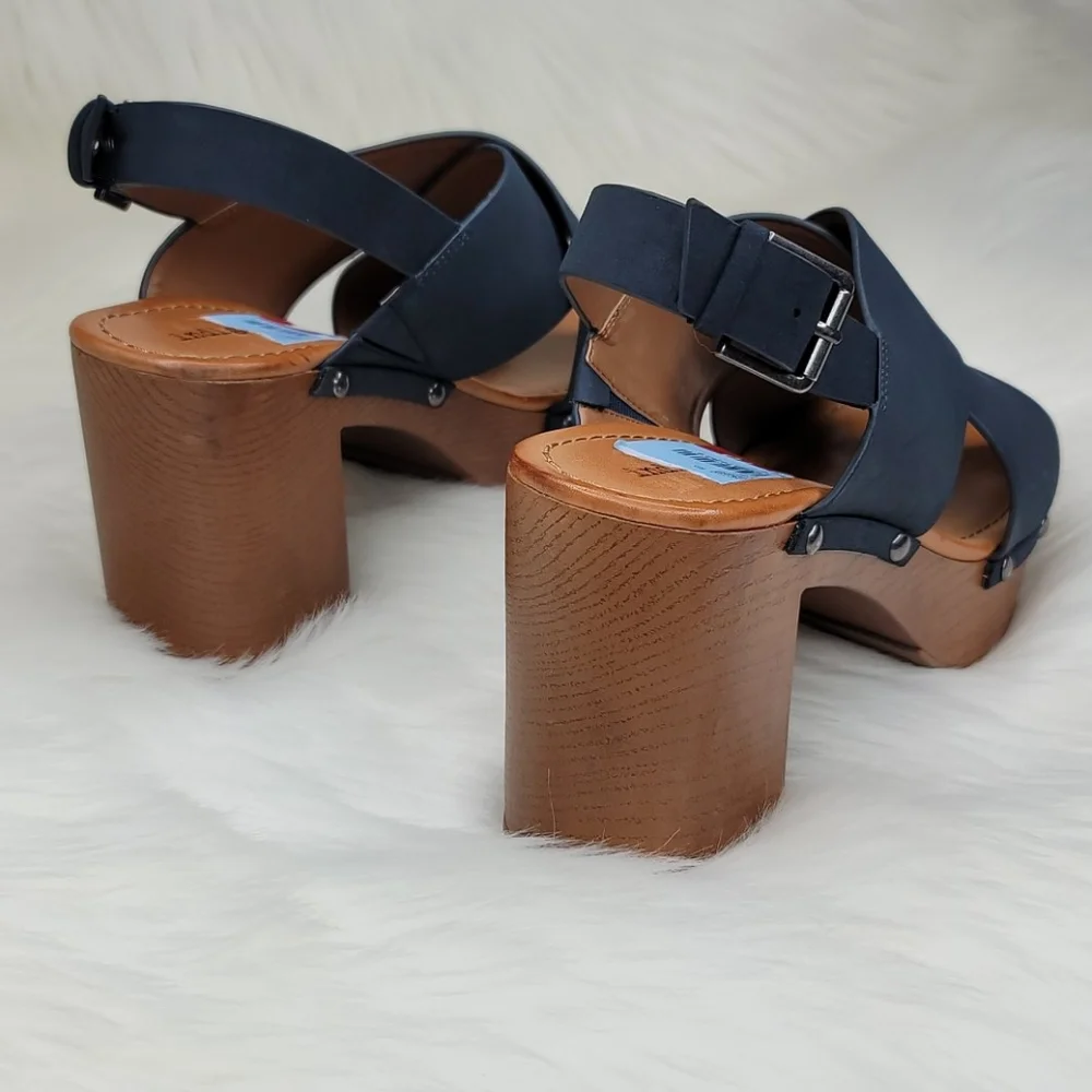 Indigo Rd Dani Sandal Heel Navy Blue